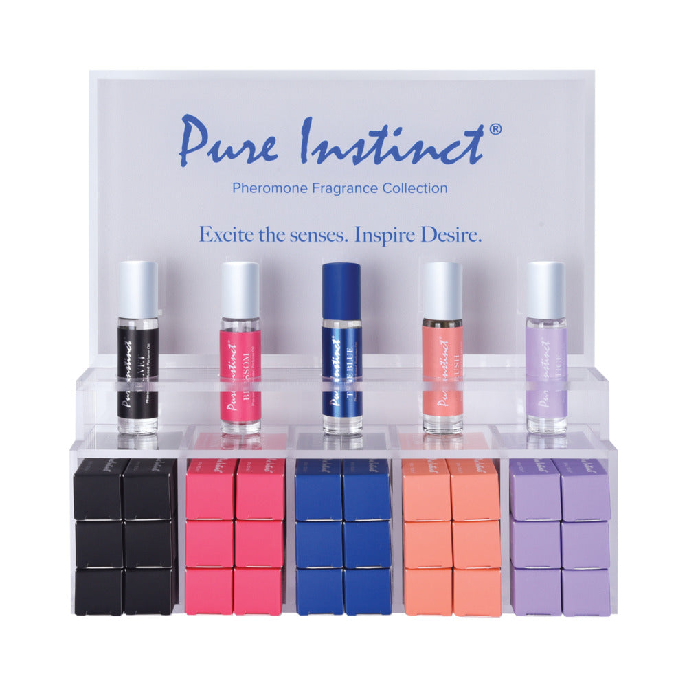 Pure Instinct Pheromone Perfume Oil Display with Testers – 36 pcs