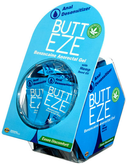 Body Action Butt Eze Benzocaine Anorectal Gel - 50 Pack Fish Bowl Display