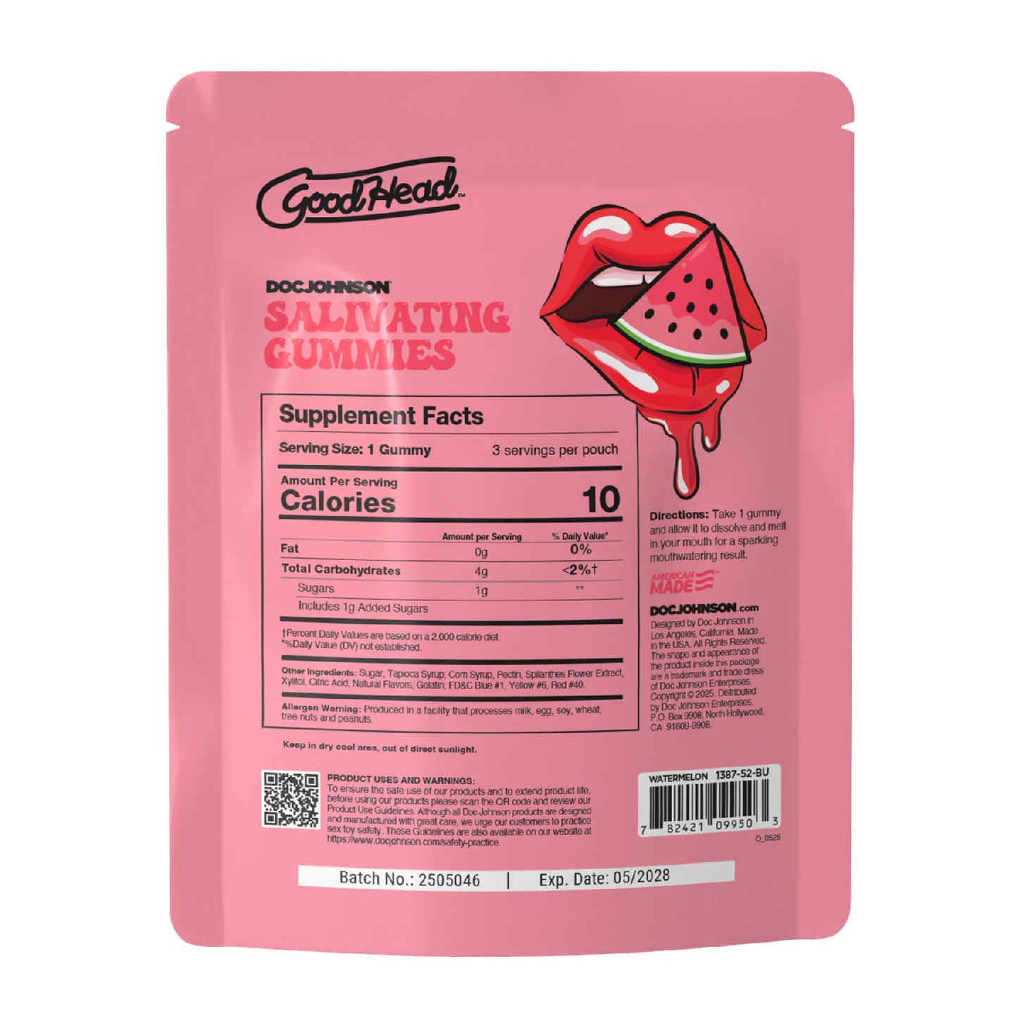 Goodhead Salivating Gummies Watermelon Flavor - 24 Pack Display