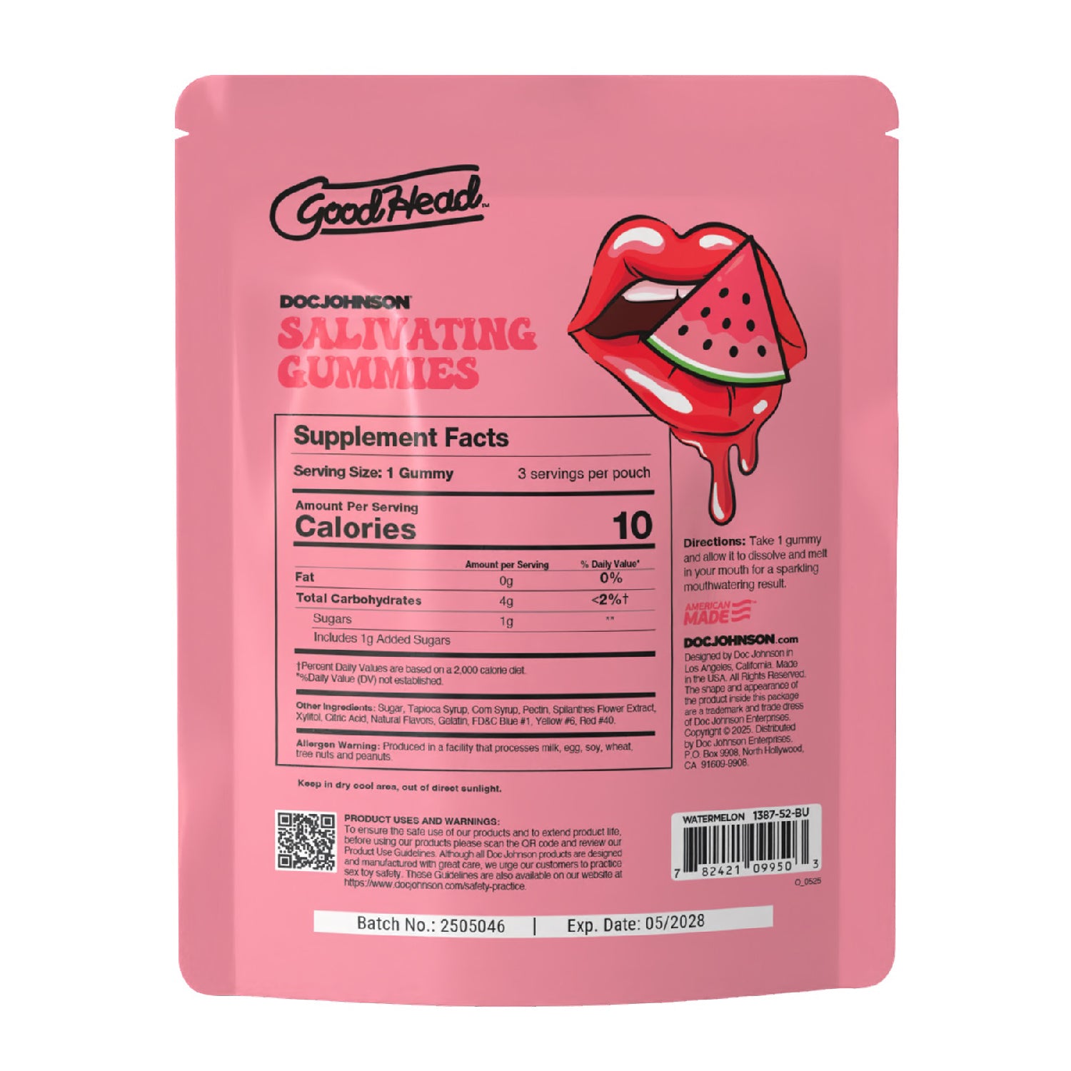 Goodhead Salivating Gummies Watermelon Flavor - 24 Pack Display