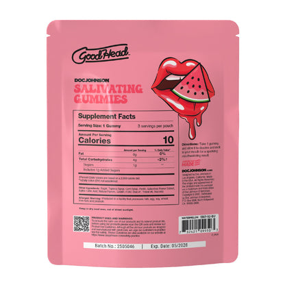 Goodhead Salivating Gummies Watermelon Flavor - 24 Pack Display
