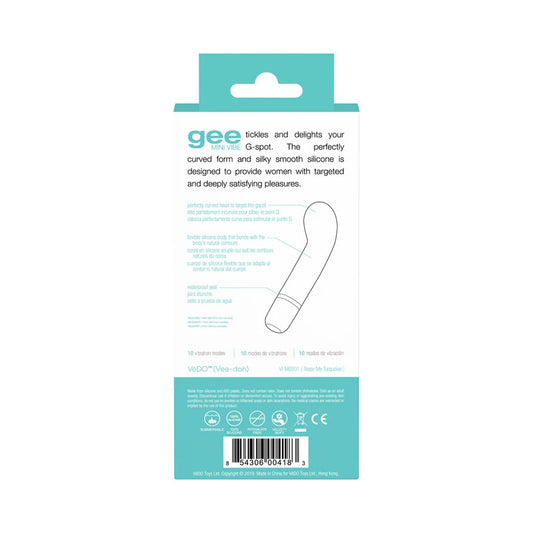 VeDO Gee Mini Vibe - Tease Me Turquoise G-Spot Vibrator
