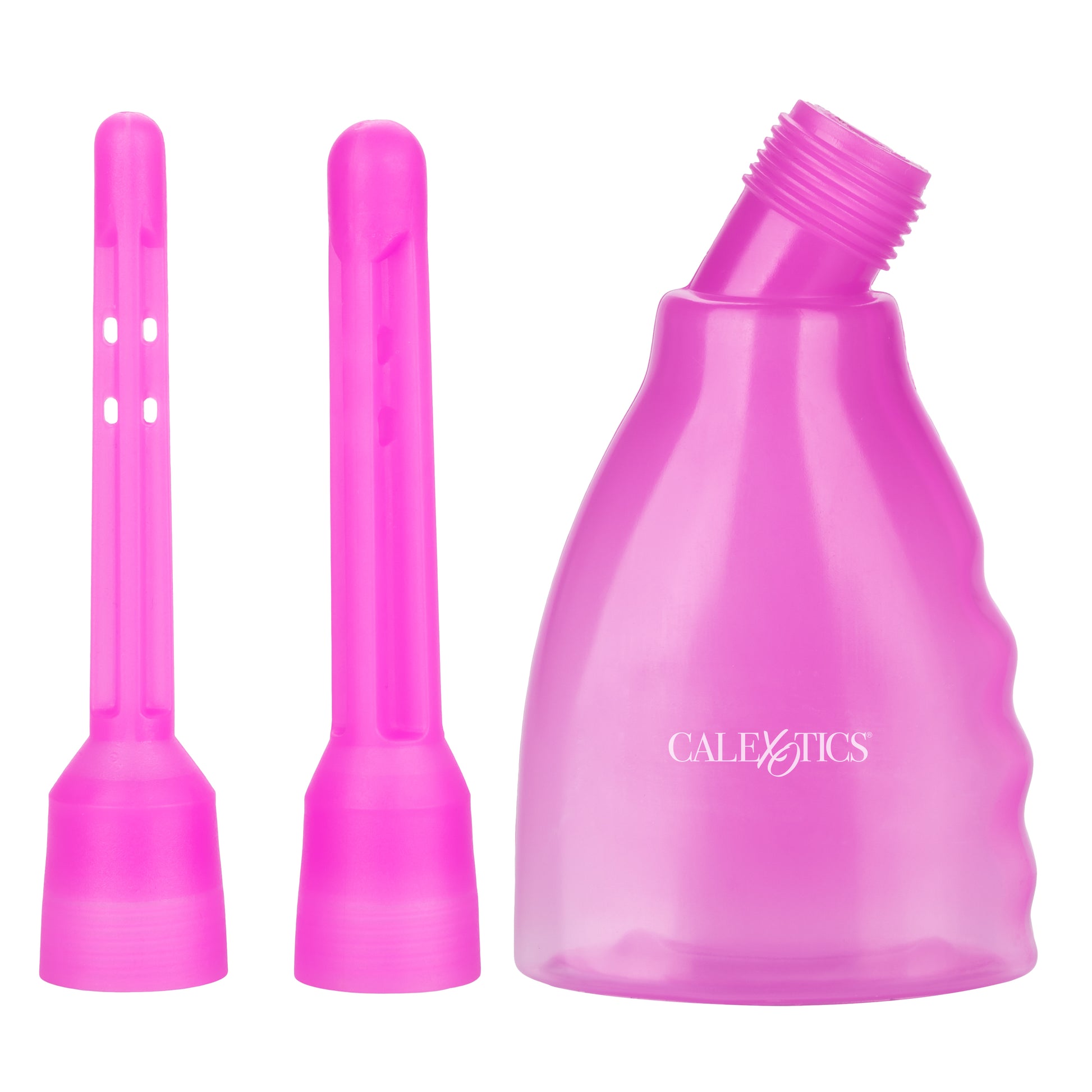 CalExotics Ultimate Douche System - Reusable with Interchangeable Nozzles - Purple
