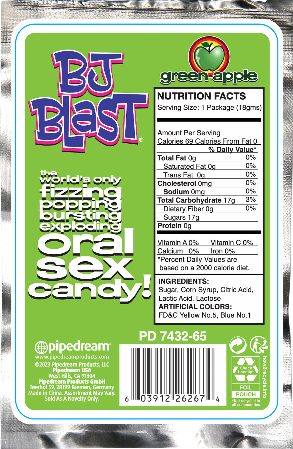 Pipedream Bj Blast Oral Sex Candy Display - 36 Pieces, Multi Color