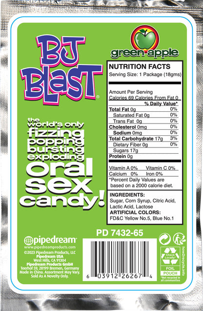 Pipedream Bj Blast Oral Sex Candy Display - 36 Pieces, Multi Color
