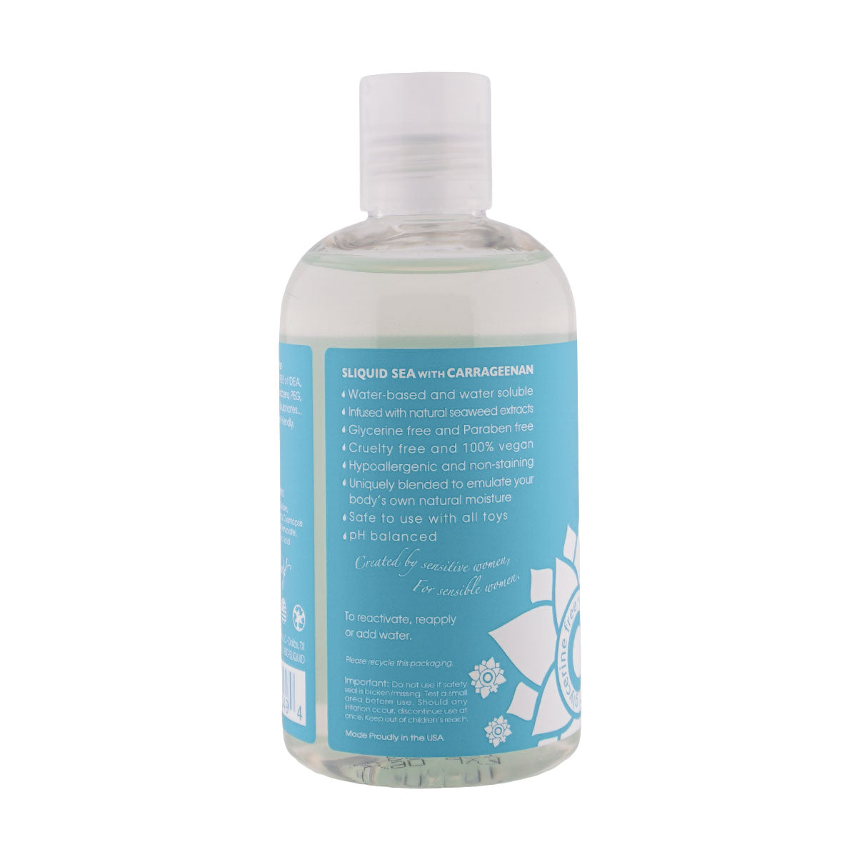 Sliquid Sea Water-Based Personal Lubricant with Carrageenan – 8.5 Fl. Oz.