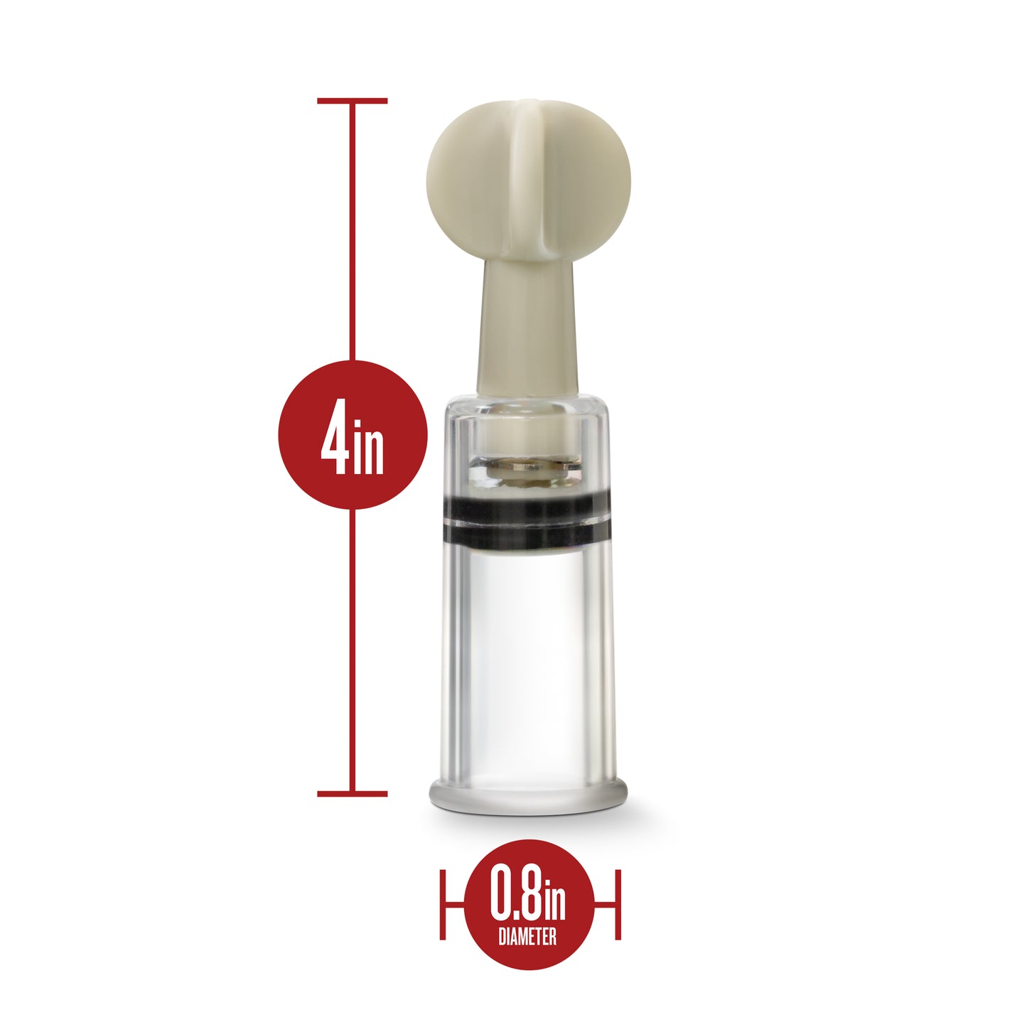 Temptasia Clit and Nipple Twist Suckers Set of 3 - Clear