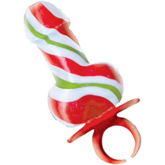 Hott Products Jingle Balls Holiday Cock Ring Pops – 12 Piece Display – Red, Green, and White