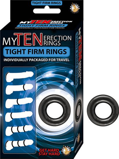 Nasstoys My Ten Erection Rings – Super Stretchy Waterproof Rings – Black