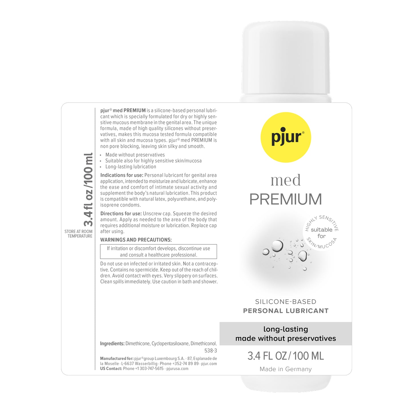 Pjur Med Premium Glide Silicone-Based Lubricant – 100ml