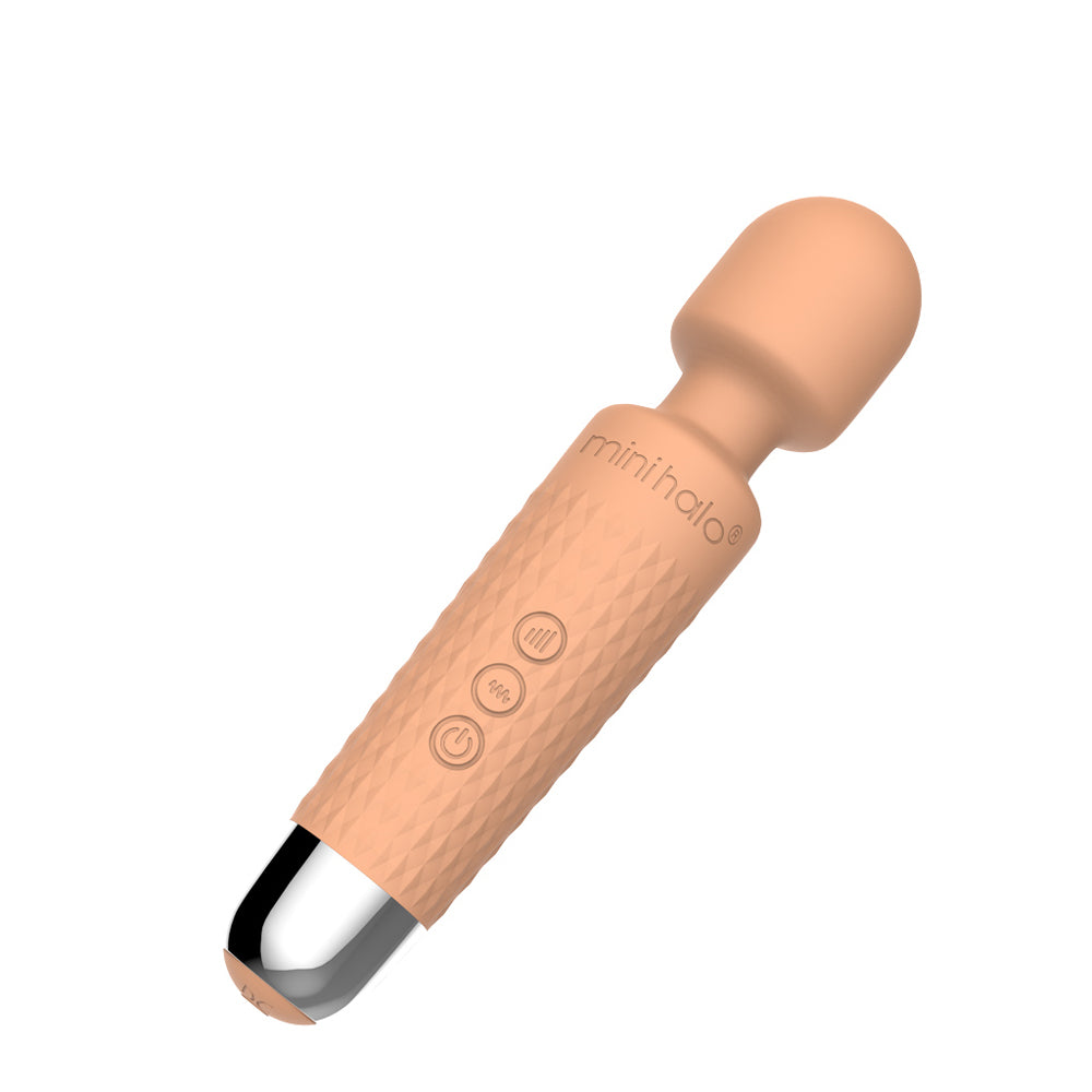 Viben Mini Halo Peach Fuzz Wand Massager – Rechargeable, 20 Vibration Patterns, Water Resistant