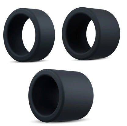 Blush Performance Plus Accelerate 3-Piece Purio Platinum-Cured Liquid Silicone Cock Ring Set – Black