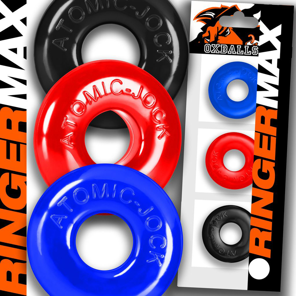 Oxballs Ringer Max 3-Pack - Larger Rubber Rings for Comfort - Multi