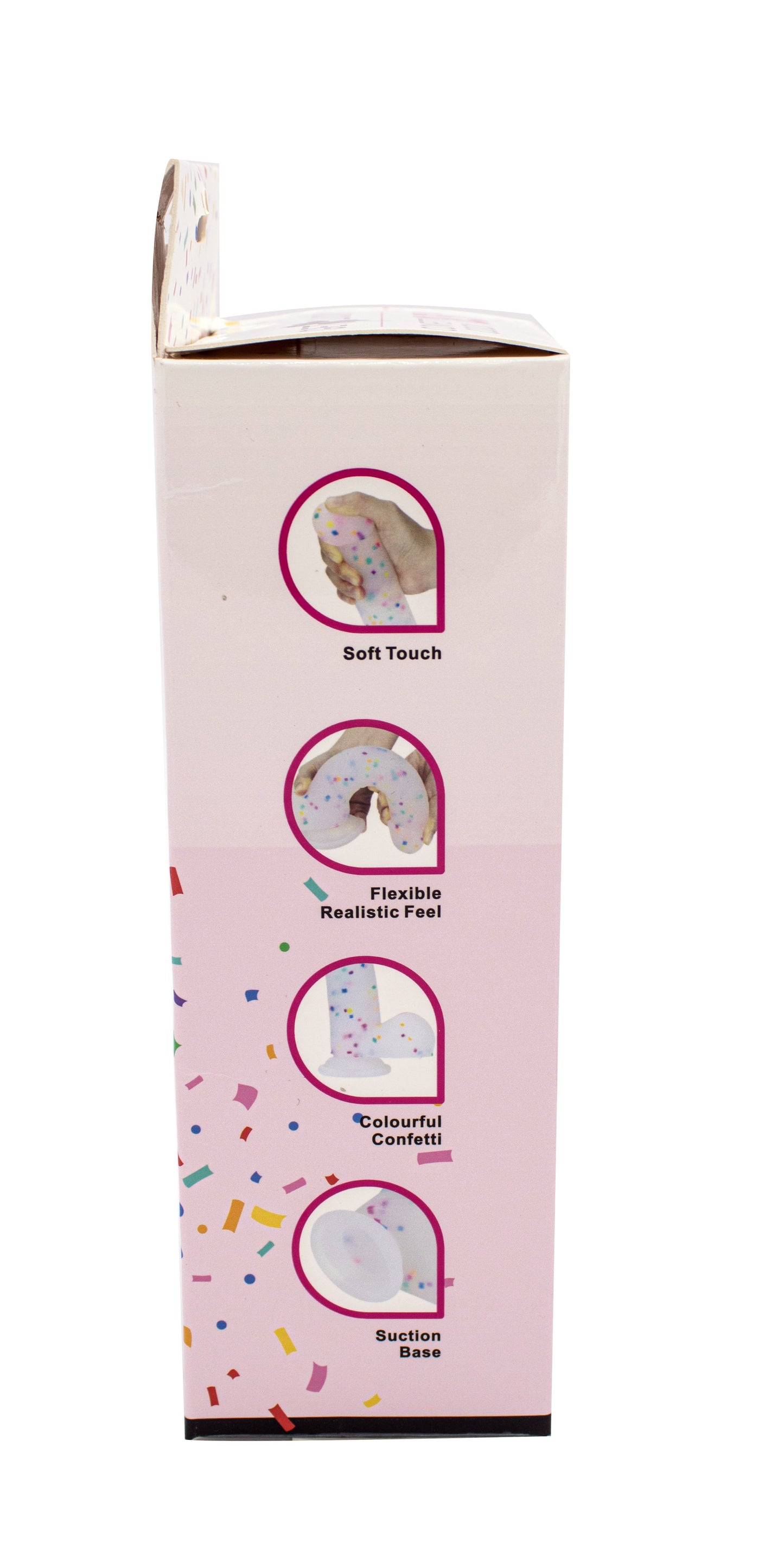 Viben Confetti Cock 8.5" Silicone Dildo with Suction Cup – Multi Color