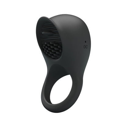 Pretty Love Ring Shaking II Cock Ring with Clitoral Stimulator – Black