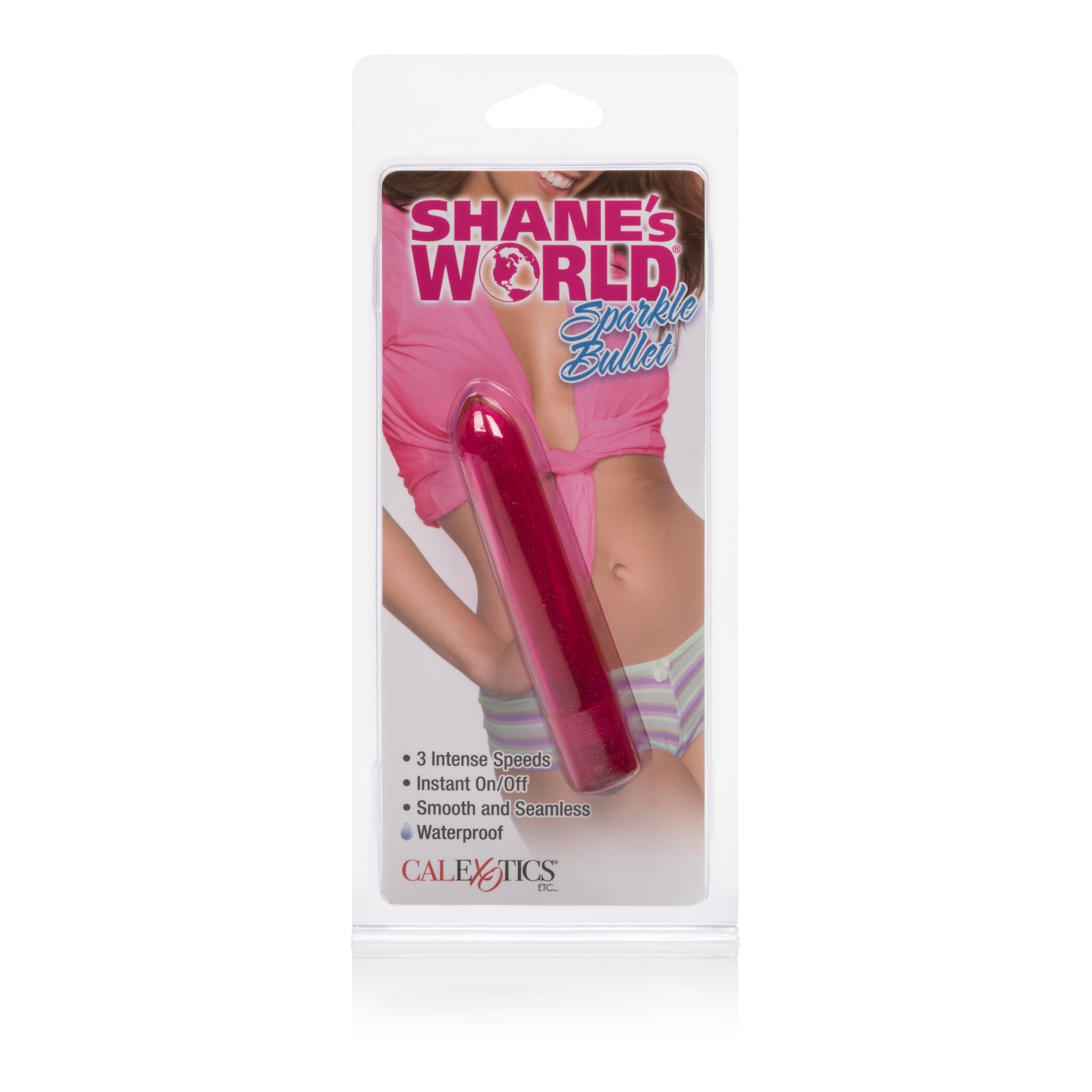 CalExotics Shane's World Sparkle Bullet - Pink - Multi-Speed Waterproof Vibrator
