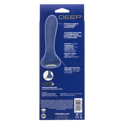 CalExotics Deep Curve Pleasure Probe – Blue – Waterproof