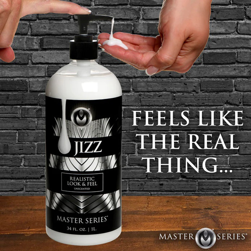 XR Brands Jizz Unscented Water-Based Lube - 34oz - White