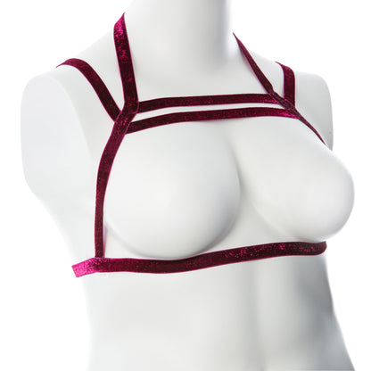 Voodoo Toys Gender Fluid Sugar Coated Harness – Large/XXLarge – Raspberry