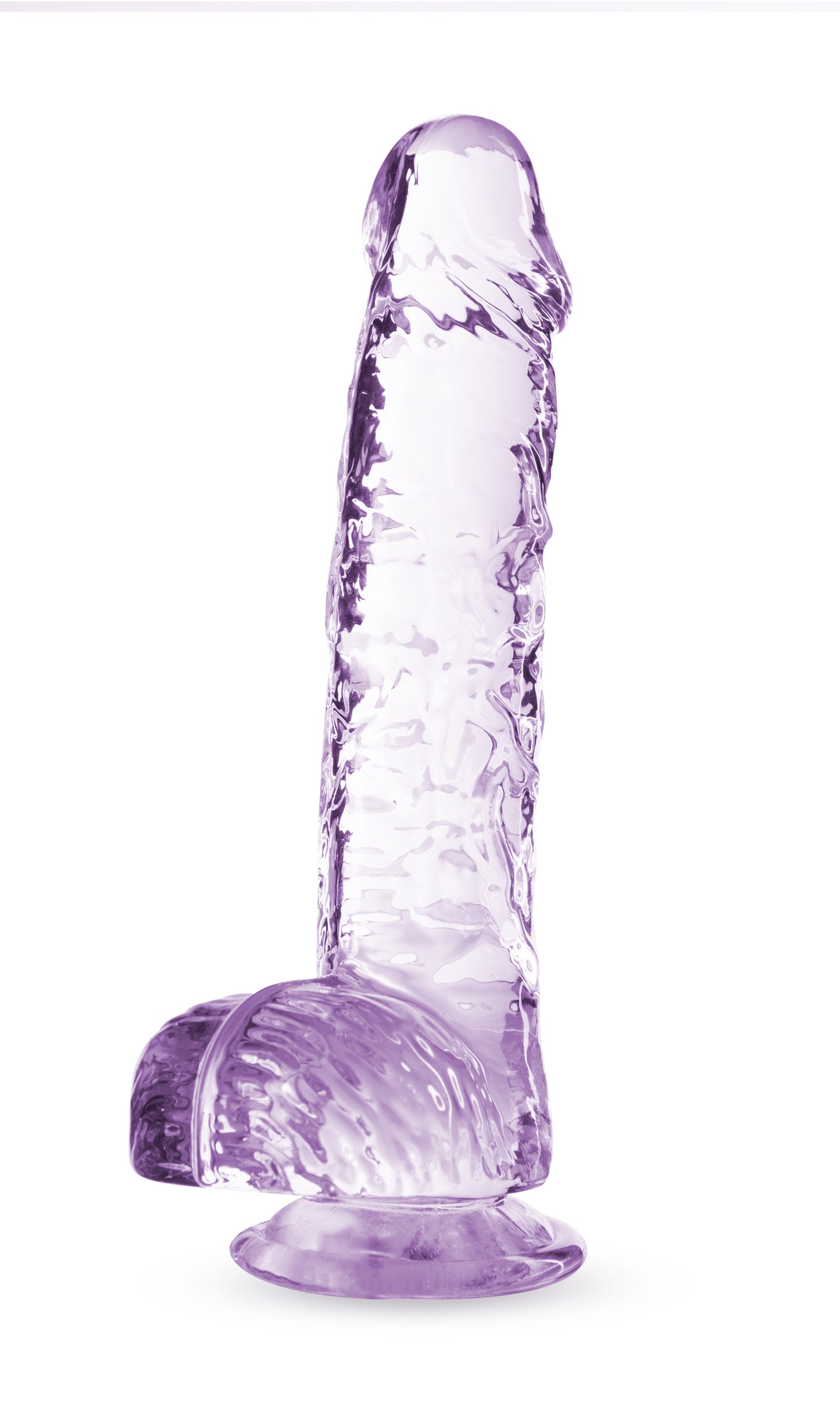 Blush Naturally Yours 6 Inch Crystalline Dildo - Amethyst - Life-Like Design