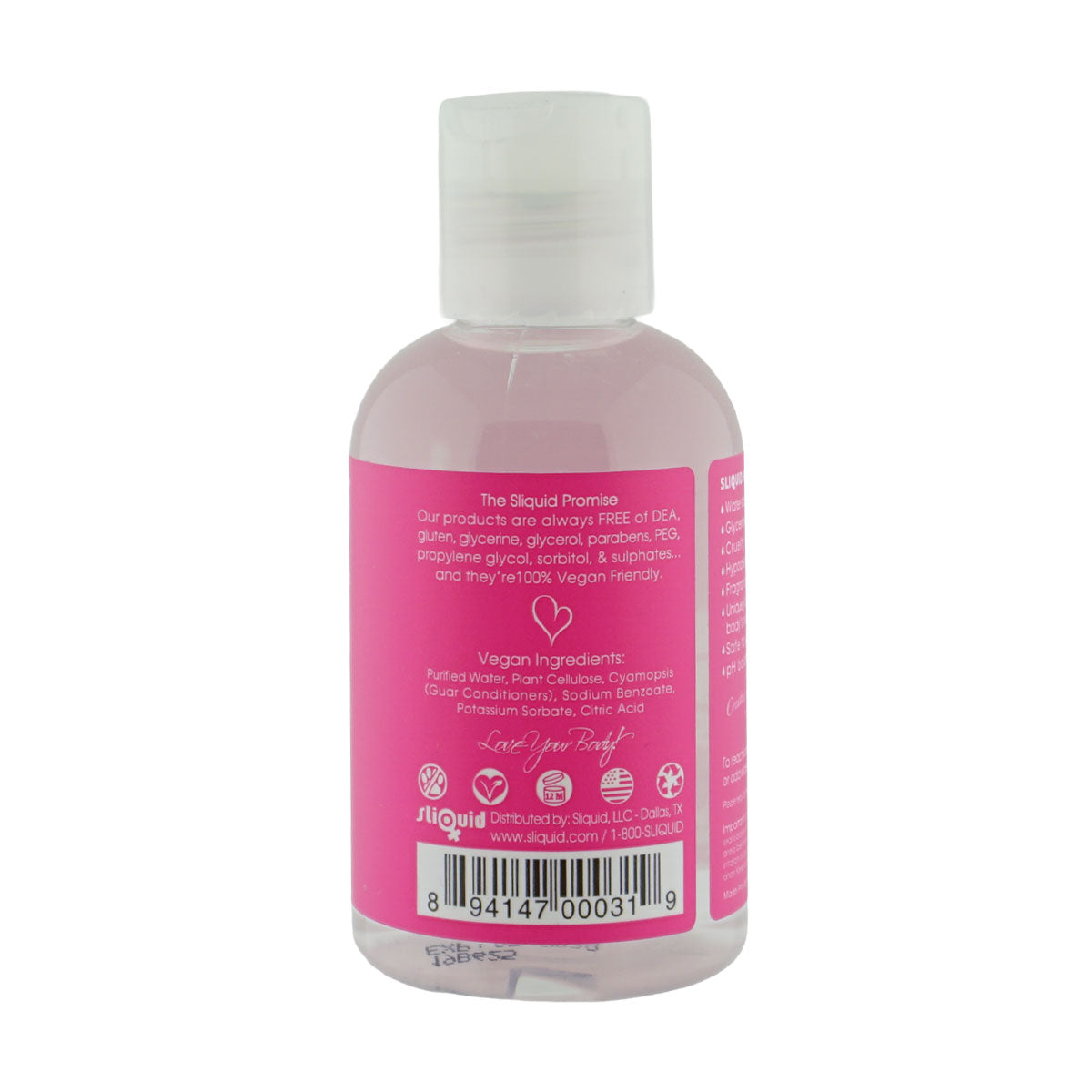 Sliquid Naturals Sassy Water-Based Anal Gel Lubricant – 4.2 Fl Oz