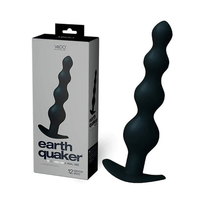 Earth Quaker Rechargeable Anal Vibe – Multi-Speed Vibrating Silicone – Black
