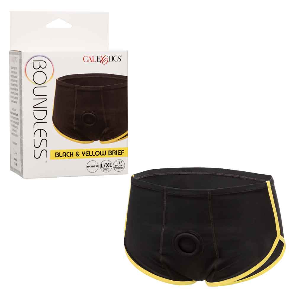 CalExotics Boundless Black and Yellow Brief – Large/Xlarge – Black/Yellow