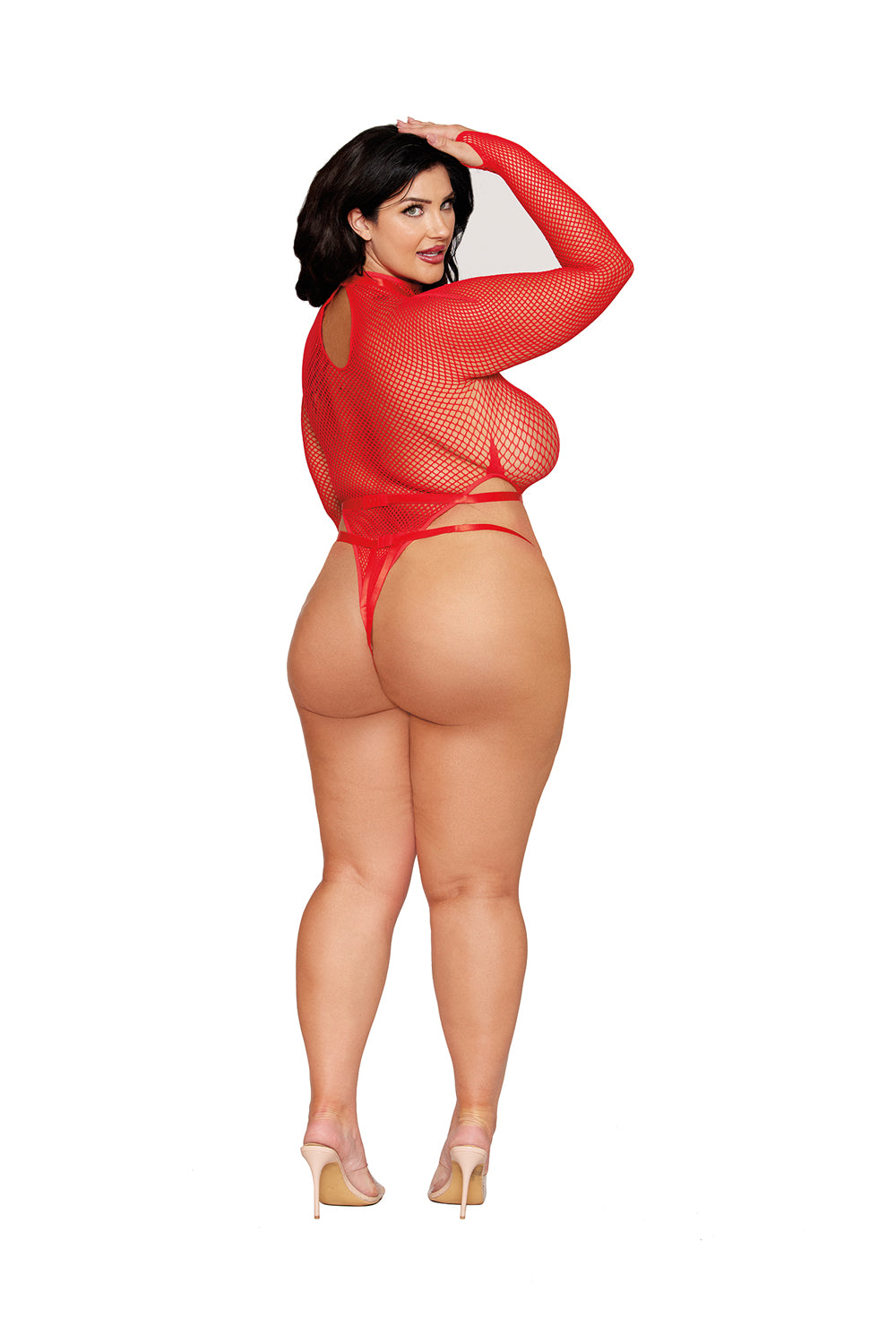 Dreamgirl Teddy and Harness DMND – Curvy Size – Red