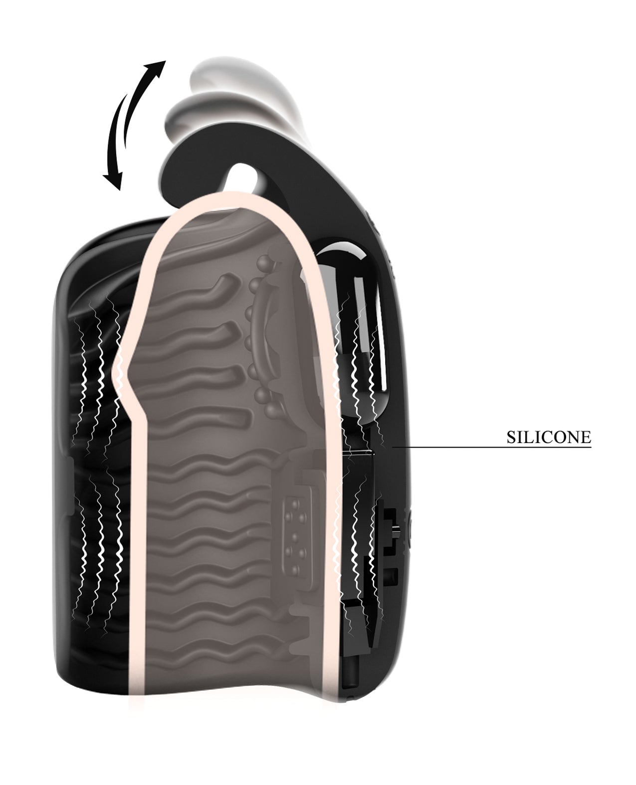 Pretty Love Black Glans Trainer – Rechargeable Vibrating Tool