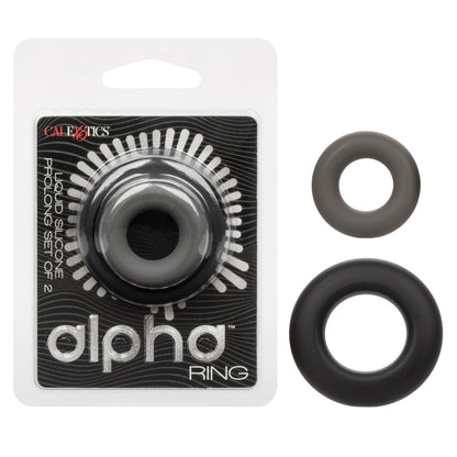 Alpha Liquid Silicone Prolong Set of 2 - Black/Gray Intimate Enhancers