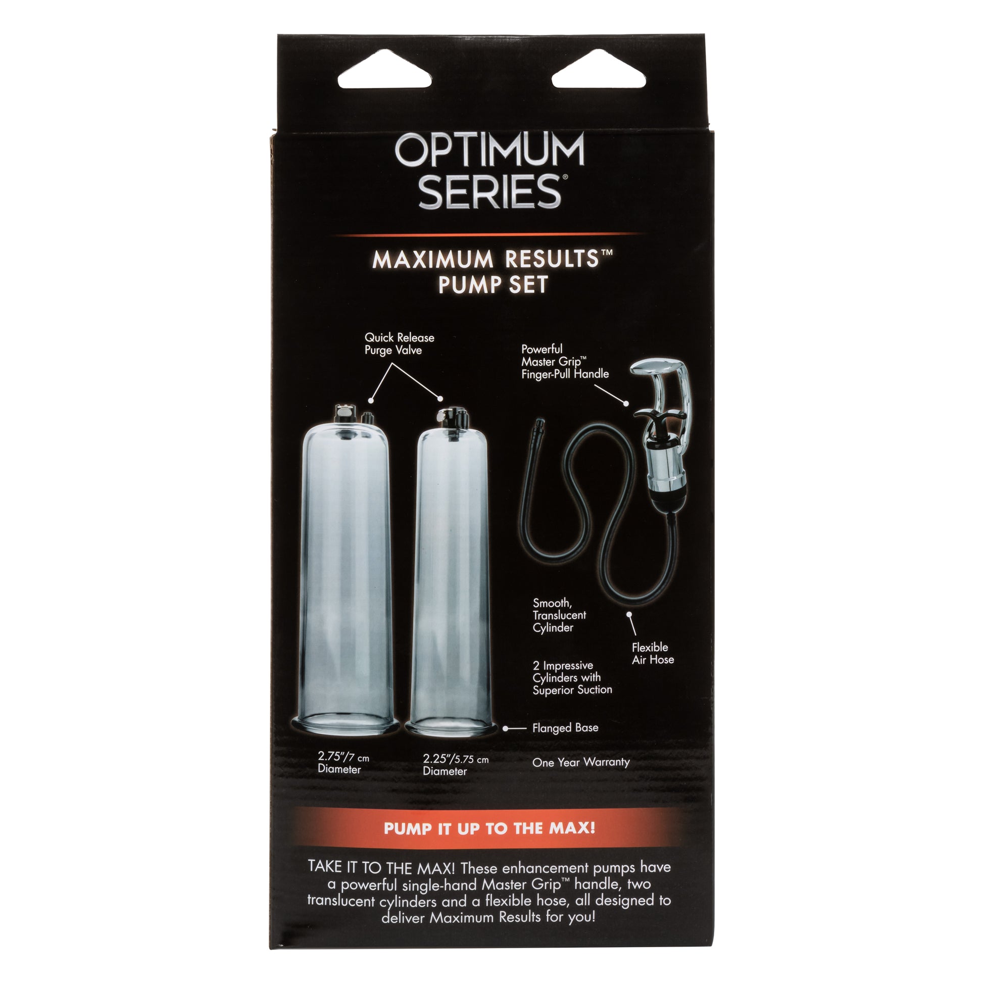 CalExotics Optimum Series Maximum Results Pump Set – Clear – Includes 2 Penis Pumps