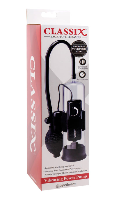 Pipedream Classix Vibrating Power Pump – Clear
