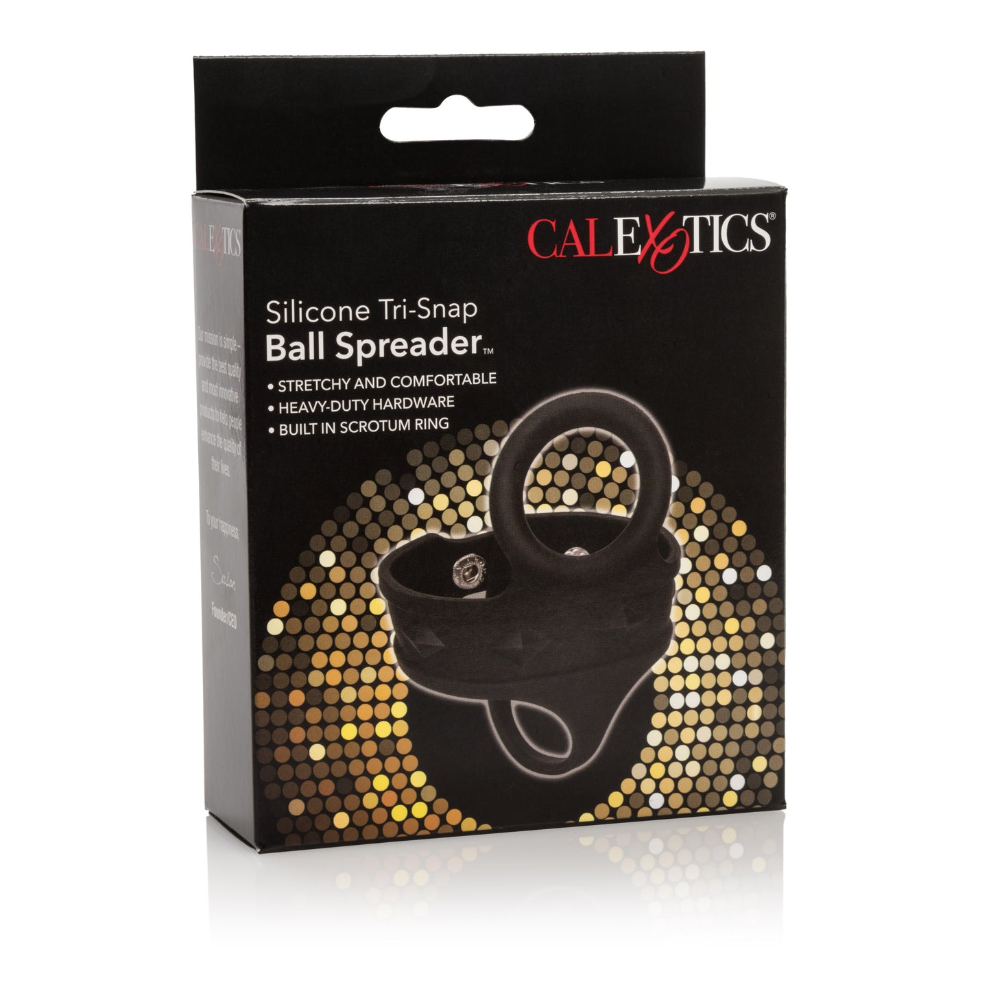 CalExotics Silicone Tri-Snap Ball Spreader – Adjustable Black Ball Spreader