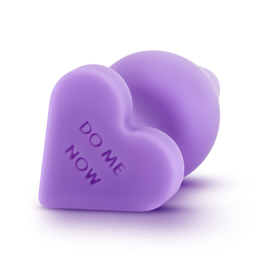 Blush Naughty Candy Heart Do Me Now Plug - Purple - Soft Silicone