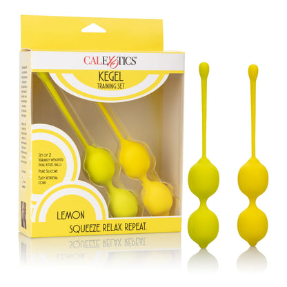 CalExotics Lemon Kegel Training Set – Yellow – 2-Piece with Dual Weights