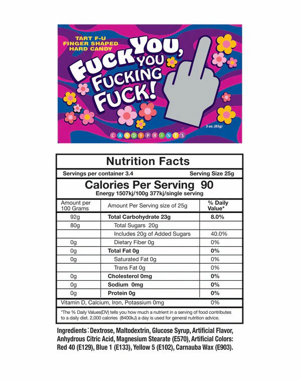 Little Genie Fuck You, You Fucking Fuck Candy - 3oz Bag
