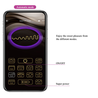 Pretty Love Nymph APP Controlled Vibrating Egg - Purple
