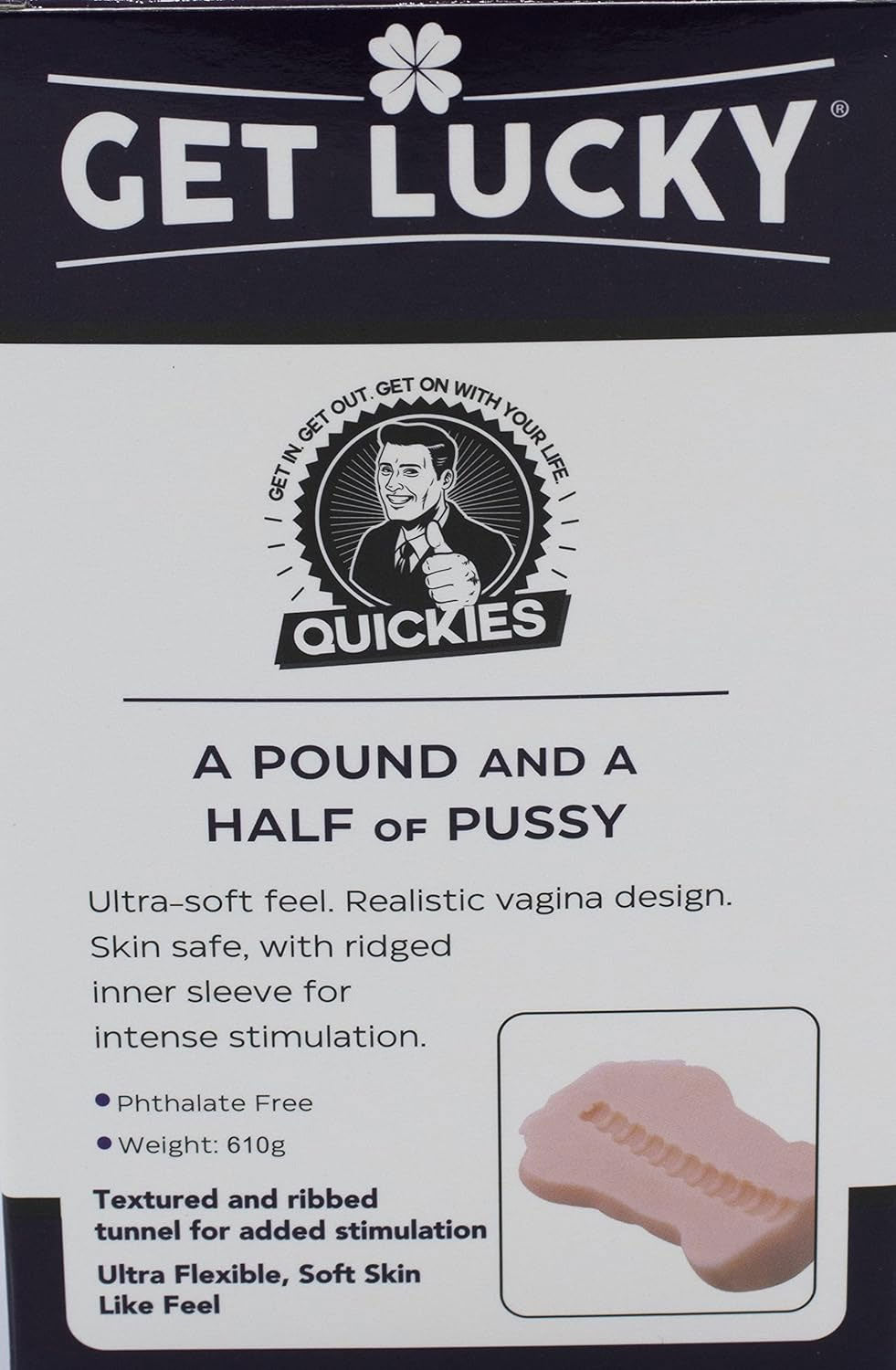 Viben Quickies Realistic Pussy Stroker with Ridged Inner Sleeve – Beige