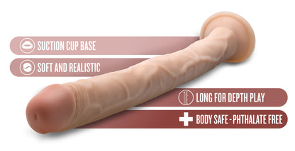 Dr. Skin 19 Inch Dildo - Realistic Beige Toy with Suction Cup Base