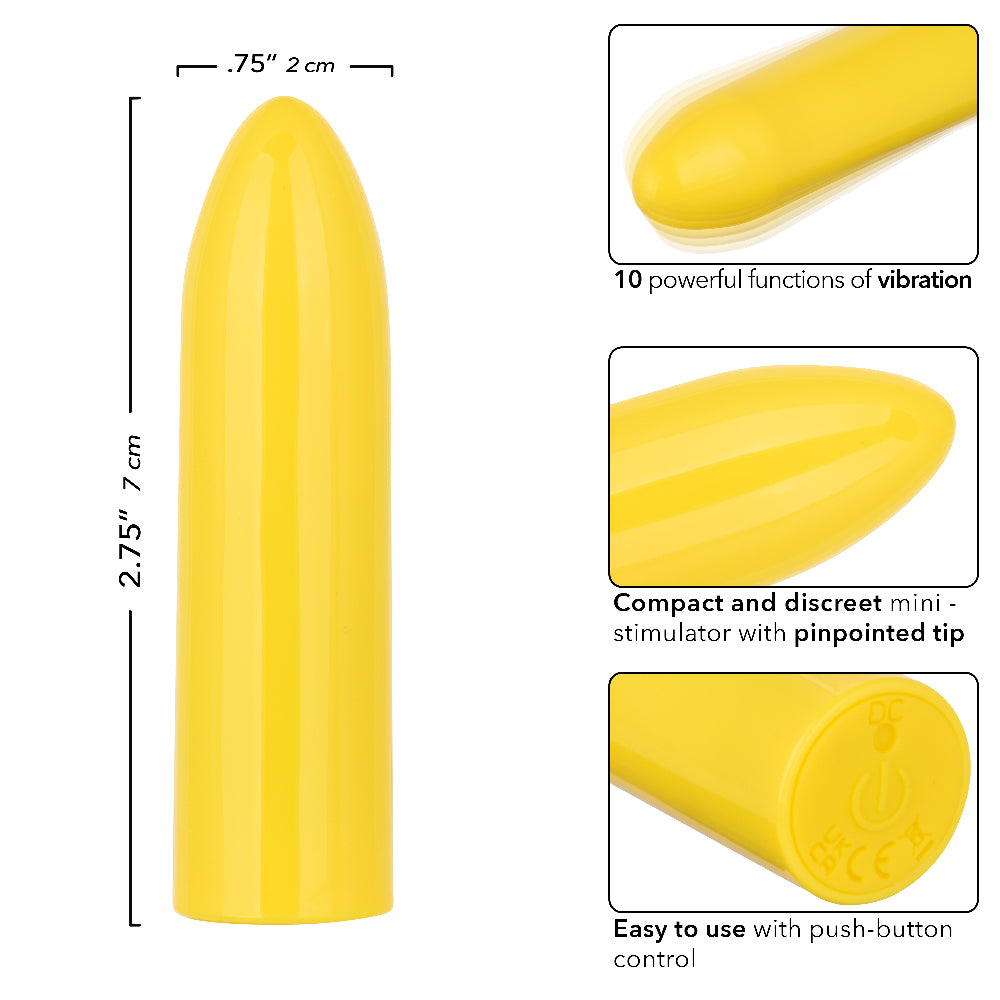 CalExotics Turbo Buzz Classic Mini Bullet Vibrator – Yellow