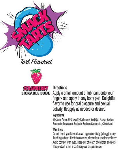 Little Genie SMACK Tarts Lube 3ml Pouch Display – Sour Strawberry
