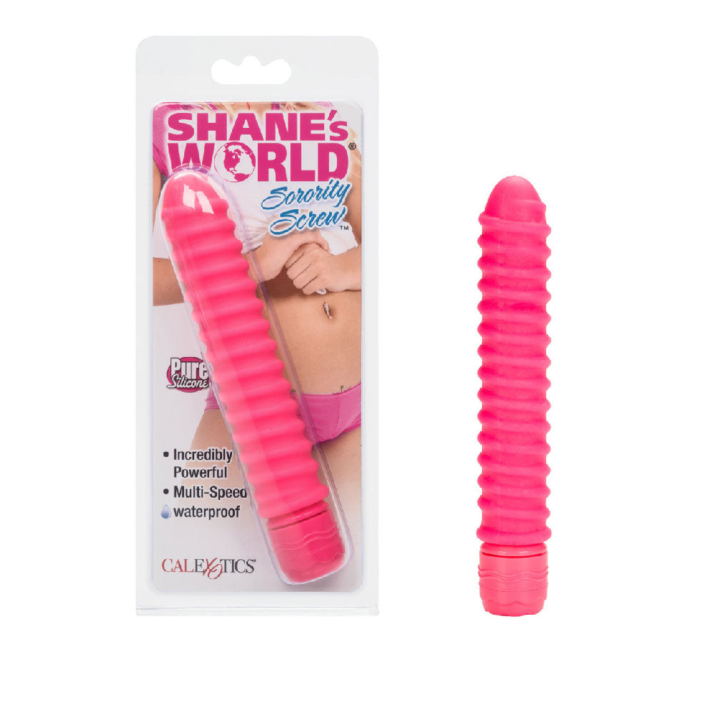 CalExotics Shanes World Sorority Screw Vibe – Pink – Multi-Speed Waterproof Vibrator