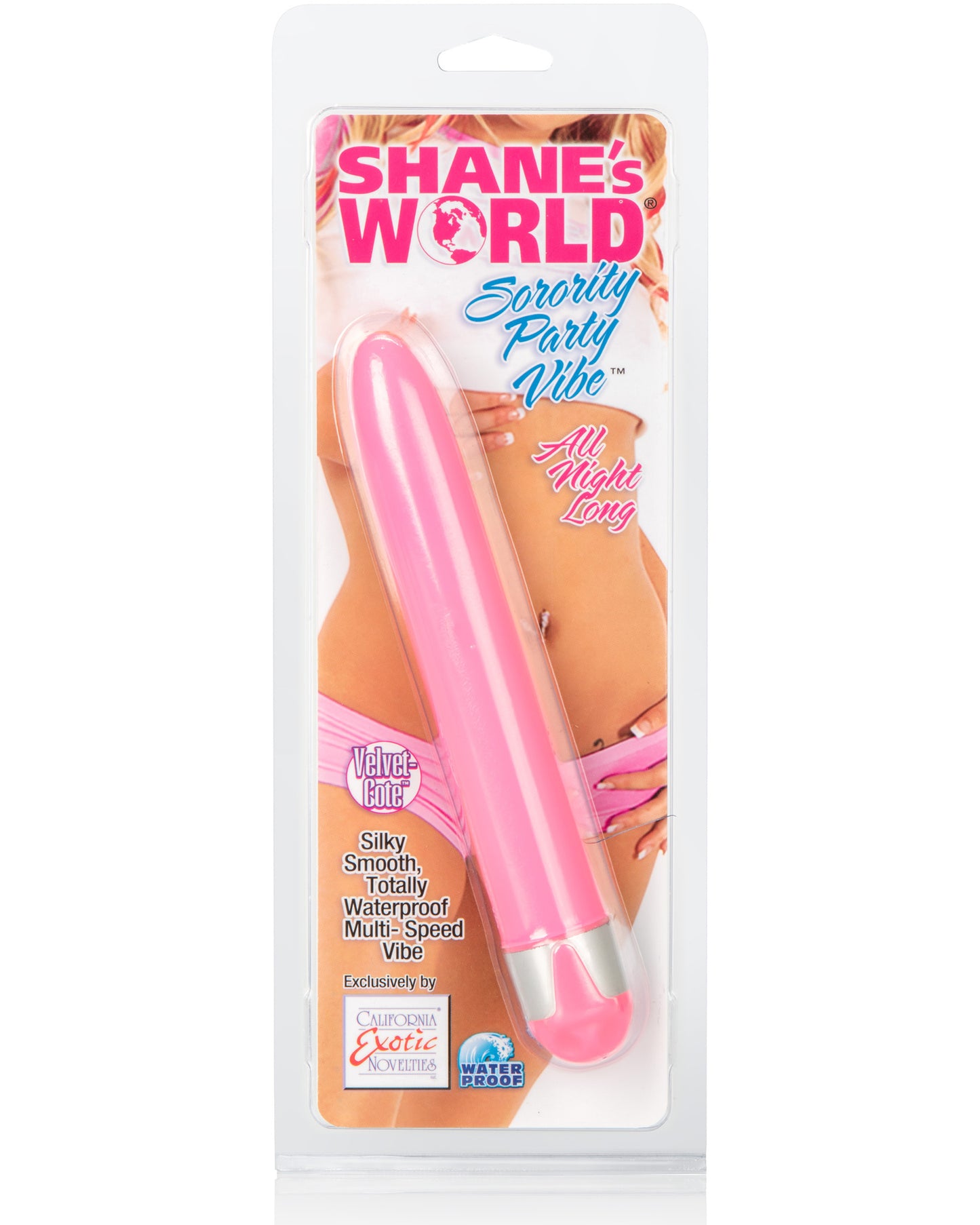 Shanes World Sorority Party Vibe All Night Long - Pink Massager with Multi-Speed Functionality