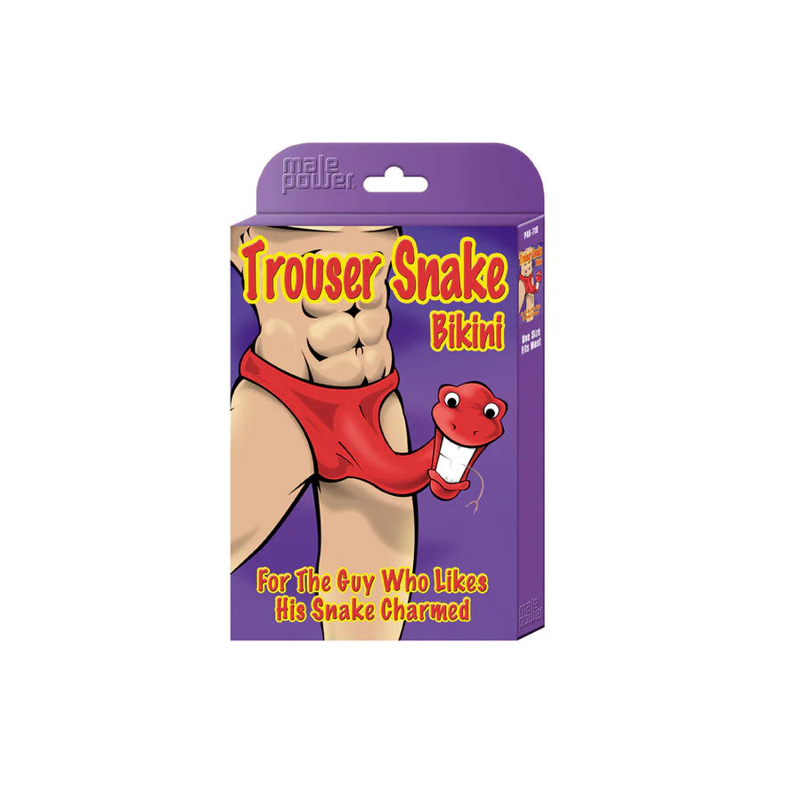 Male Power Trouser Snake Bikini – Red – One Size
