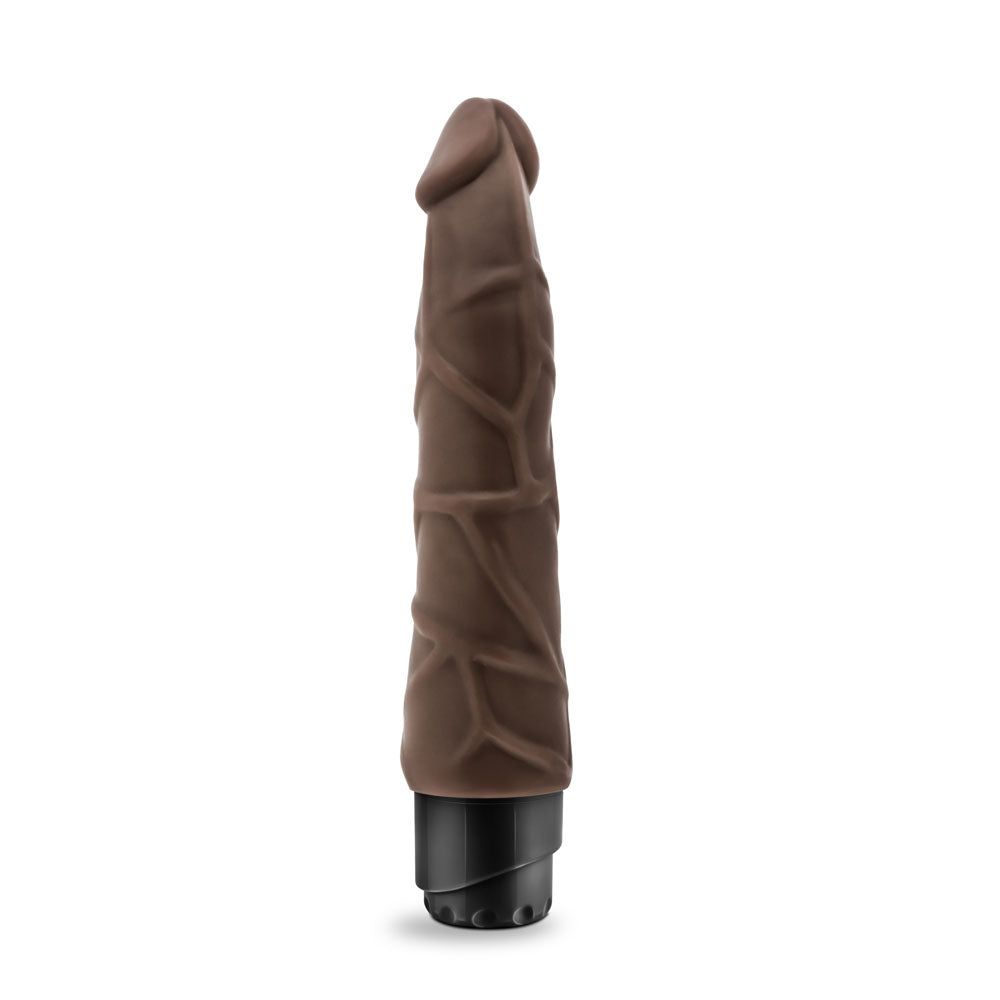 Blush Dr. Skin Vibe #1 - 9 Inch Realistic Vibrator with Multi-Speed Vibration - Chocolate