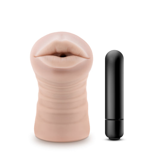 Blush Skye Stroker with Vibrating Bullet – Beige