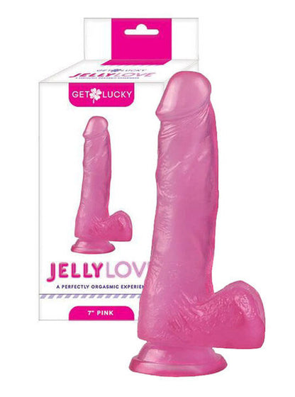 Jelly Love 9" Realistic Dildo with Suction Cup - Pink