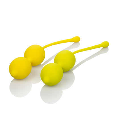 CalExotics Lemon Kegel Training Set – Yellow – 2-Piece with Dual Weights