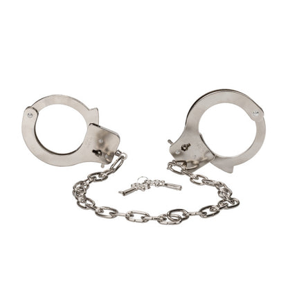 CalExotics Heavy Duty Nickel-Free Hand Cuffs with Safety Release – Silver