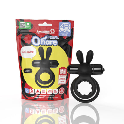 Screaming O Ohare Wearable Rabbit Vibe - Black - Multi-Speed Vibrating Device